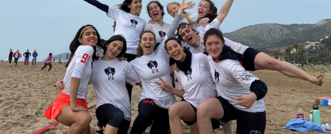Dulcineas en el Campeonato de España Beach Ultimate 2022
