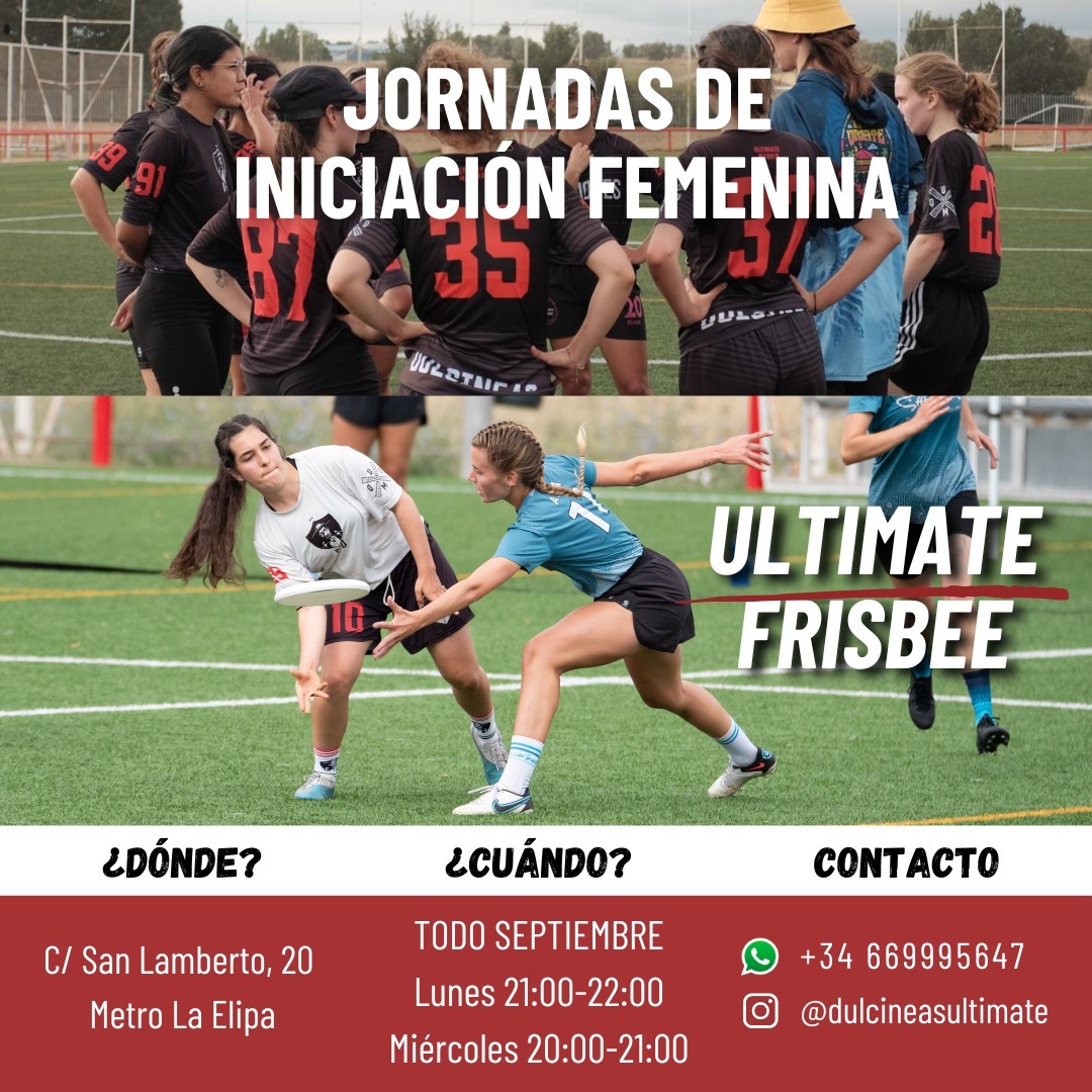 Jornadas de iniciación femenina al Ultimate con Dulcineas